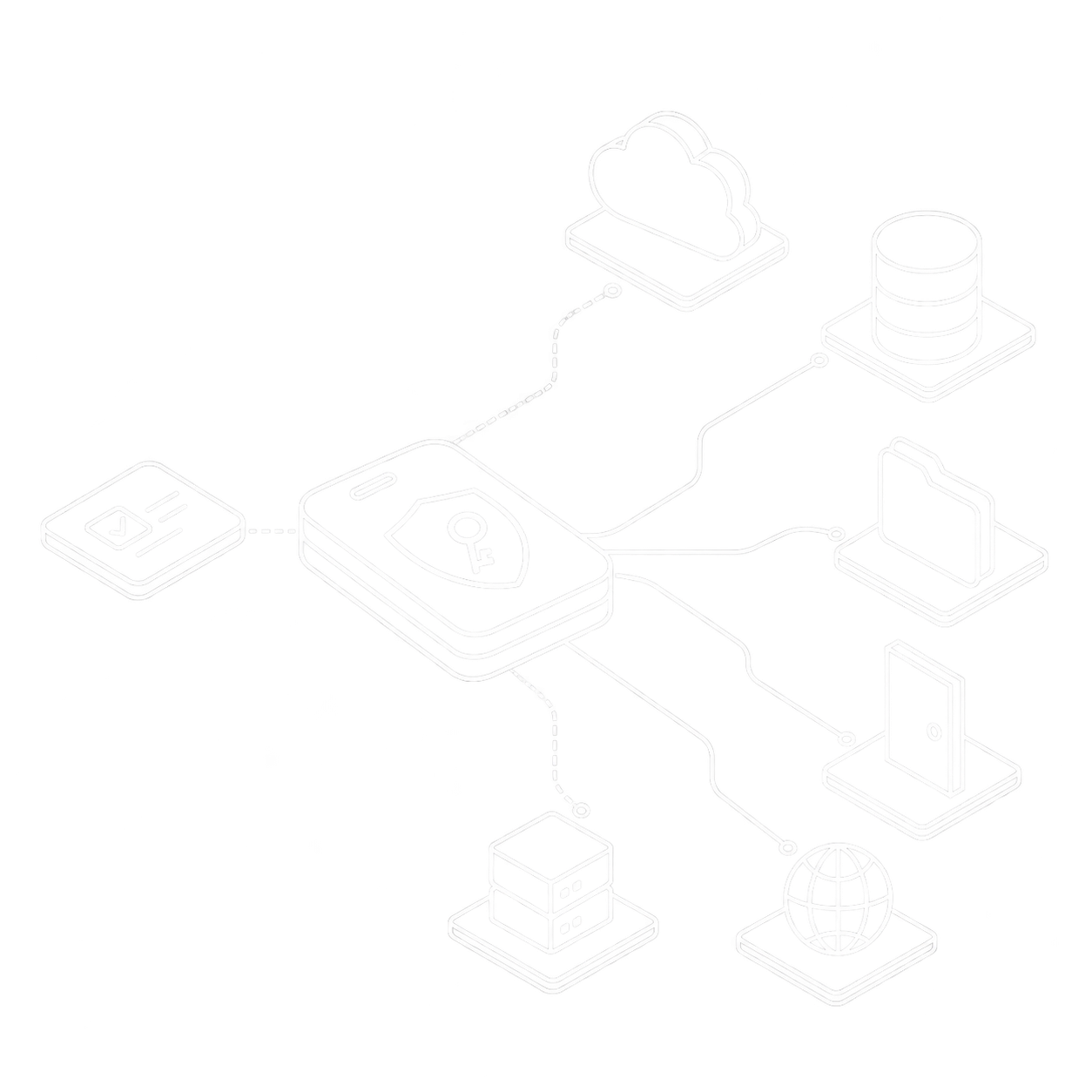One agent whose authority fans out to databases, cloud, apps, storage and the web, far beyond a single task